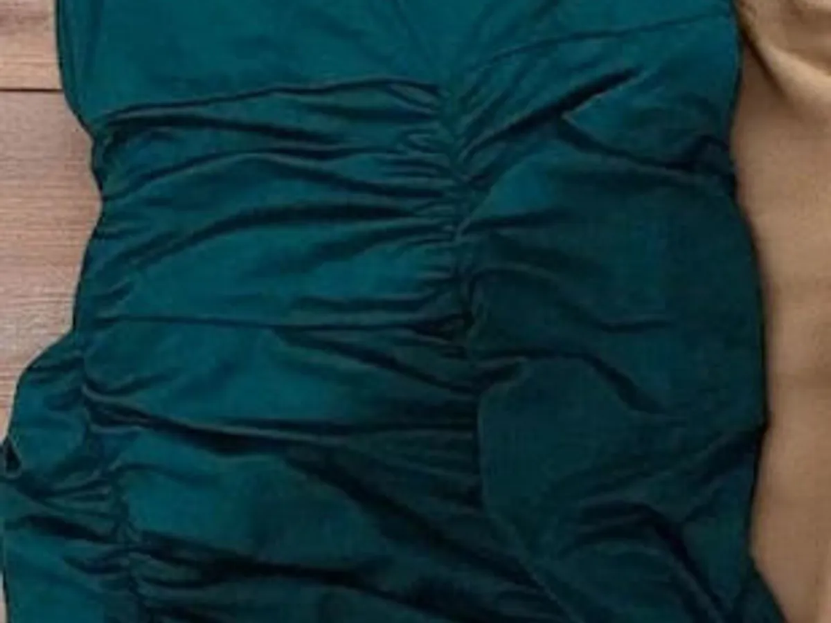 Vestido Ombro Único Verde Escuro – L