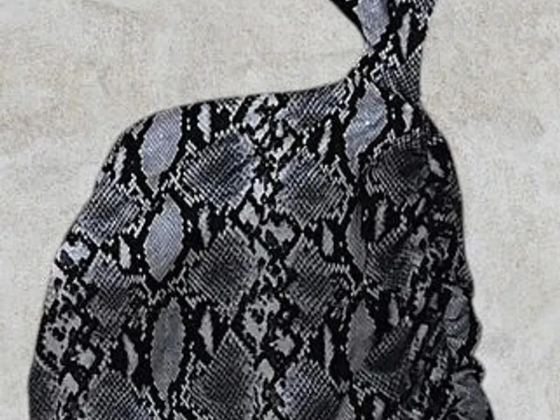 Vestido Ombro Único Preto/Branco – TU