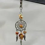 Porta-chaves c/ contas e tartaruga amarelo 1