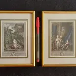 2 pequenos quadros 13,8 X 18,2 cms  1