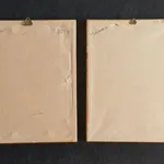 2 pequenos quadros 13,8 X 18,2 cms  2