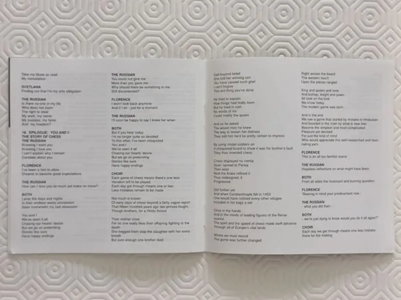 CD duplo CHESS de Benny Andersson, Tim Rice e Björ