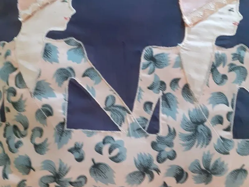 almofada patch work vintage