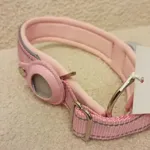 Coleira Rosa c/local para localizador - Nova 2