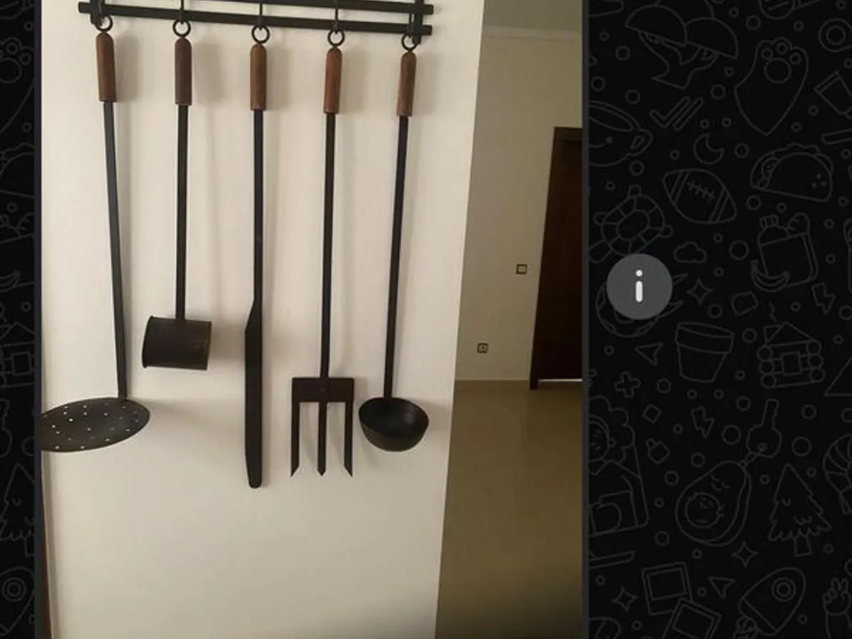 conjunto decorativo de talheres em ferro