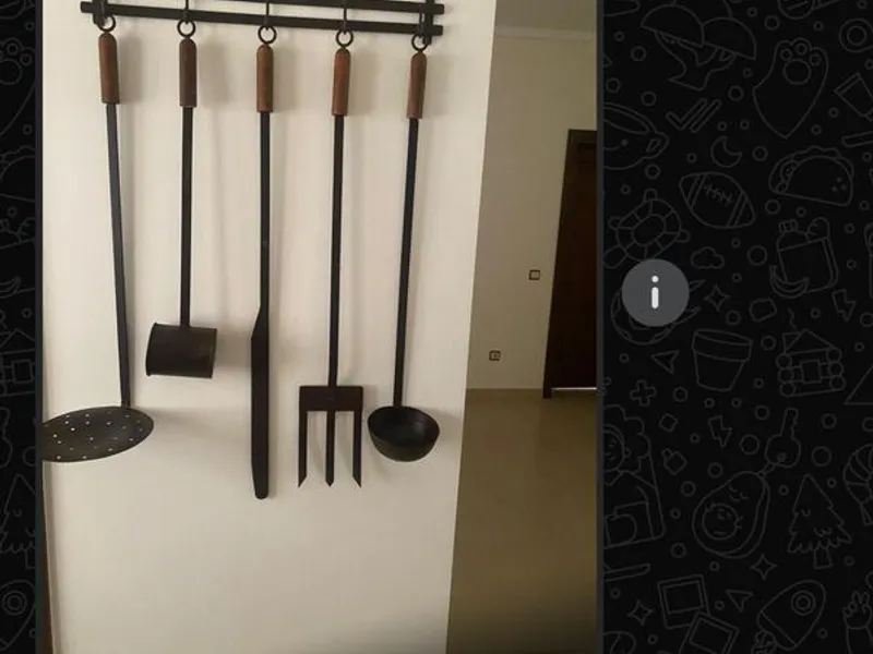 conjunto decorativo de talheres em ferro