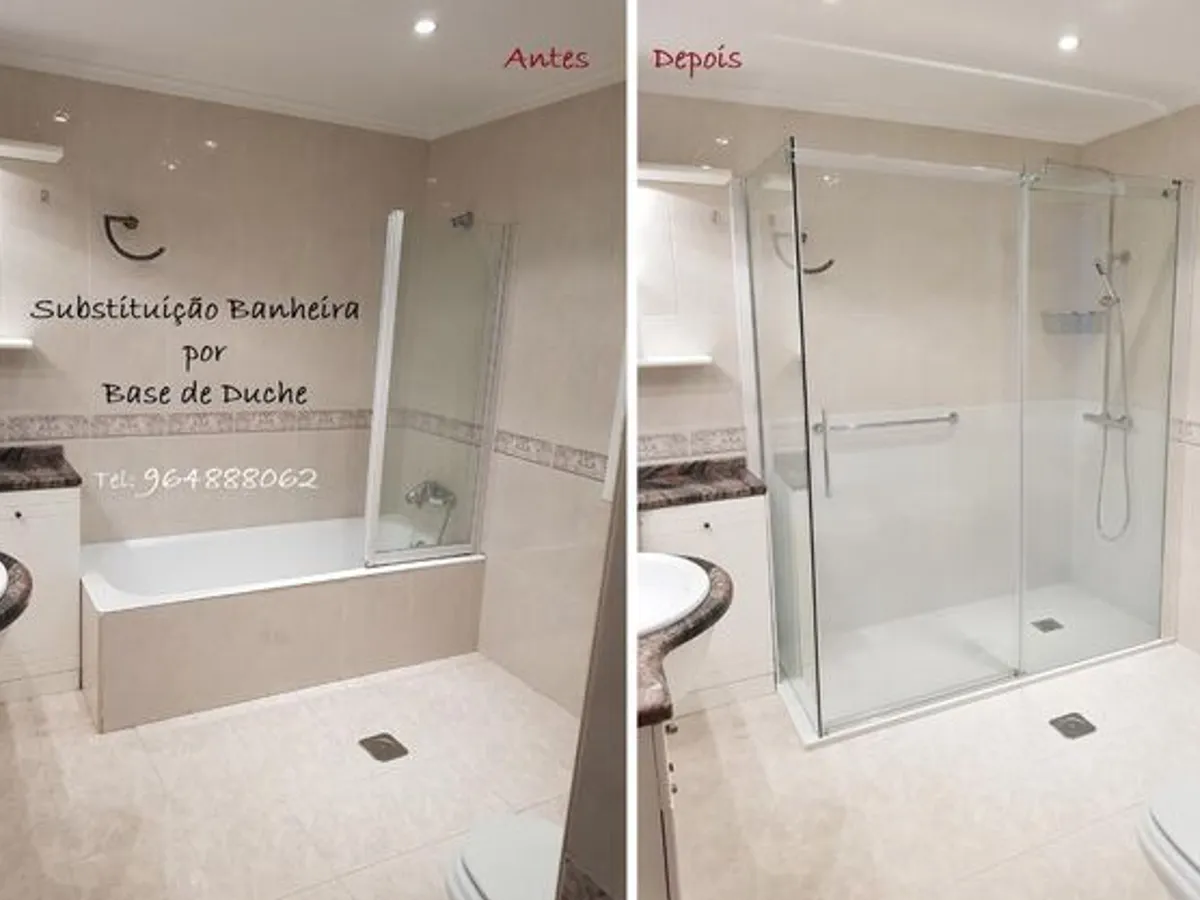 Executamos Substituição Banheira por Duche