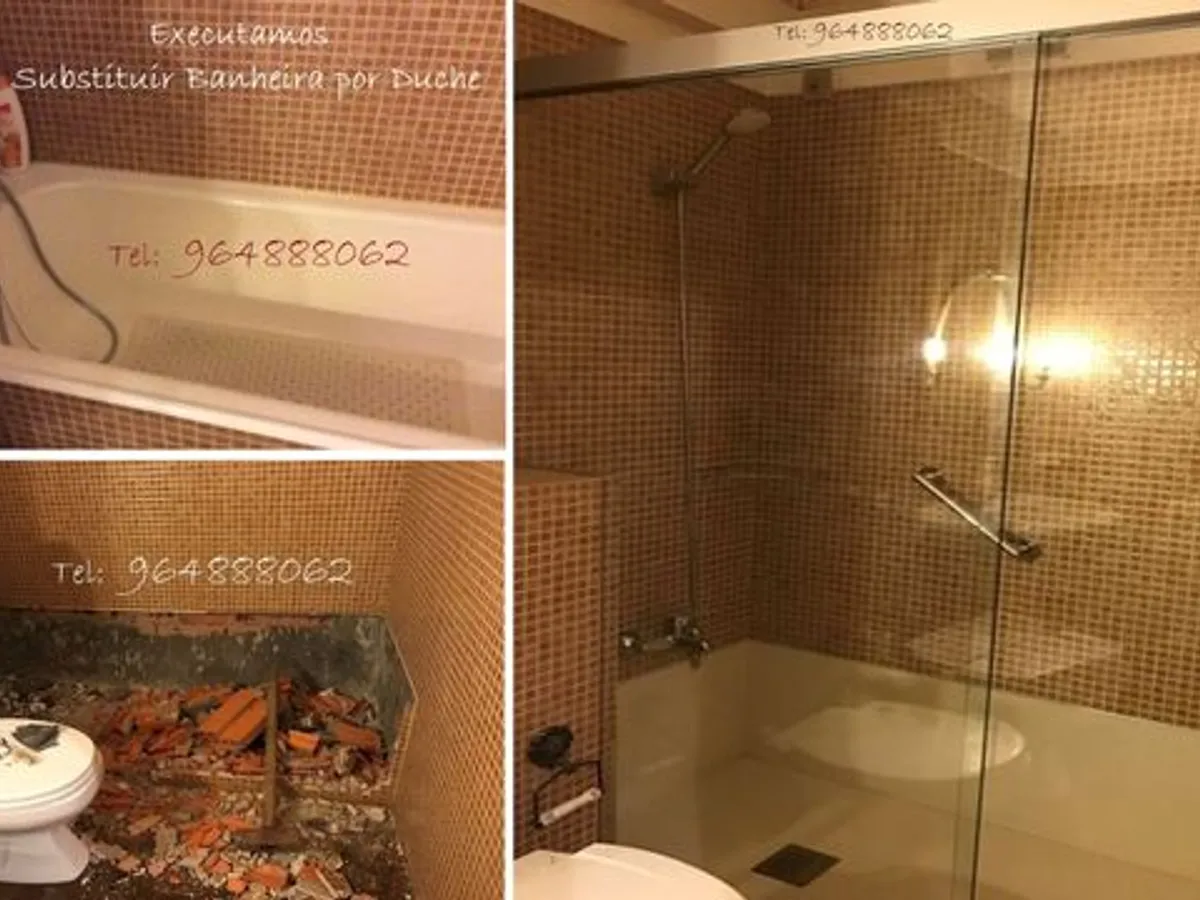 Executamos Substituição Banheira por Duche