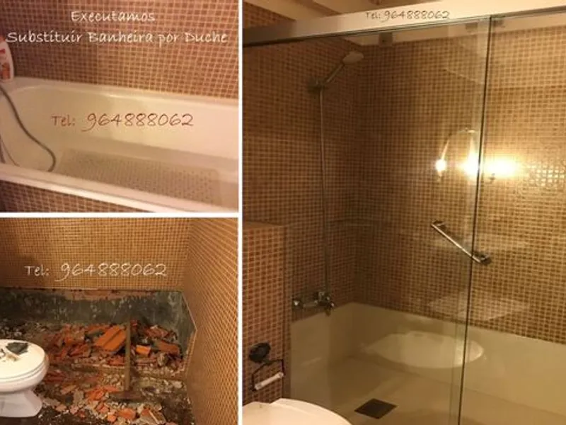 Executamos Substituição Banheira por Duche
