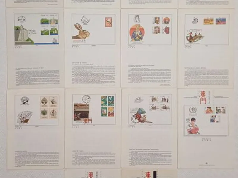 Filatelia - 54 pagelas de Macau