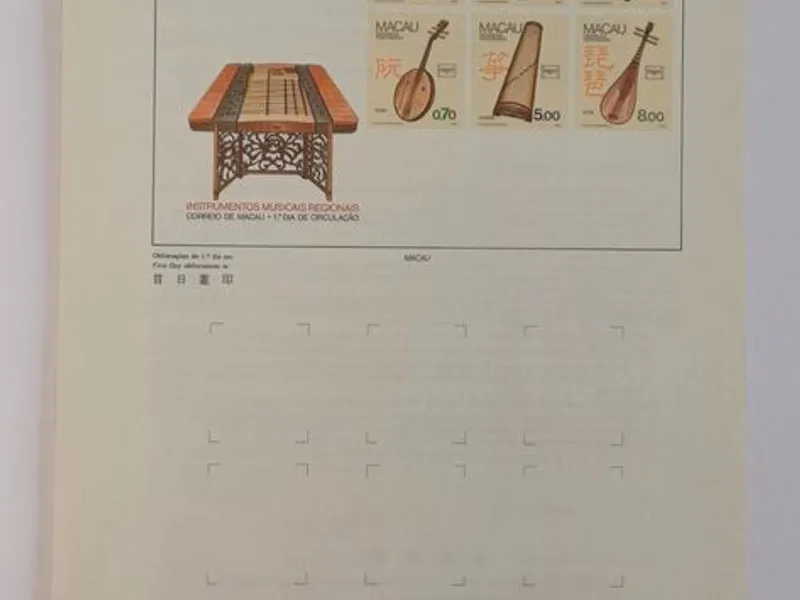 Filatelia - 54 pagelas de Macau