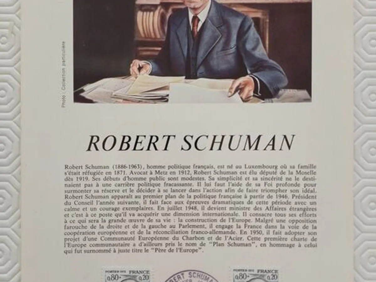 Documento de homenagem a Robert Schuman de 1975 – 