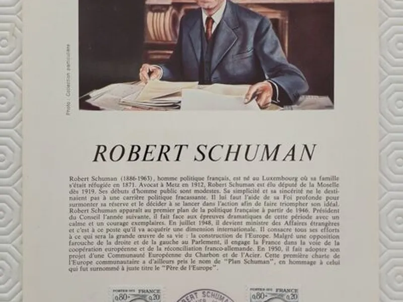 Documento de homenagem a Robert Schuman de 1975 – 