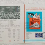 Documento comemorativo das primeiras eleições euro 2