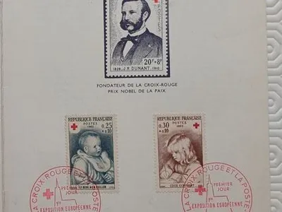 Documento da 1ª exposição filatélica europeia – A 