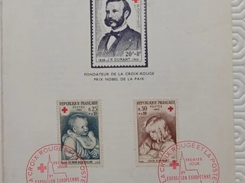 Documento da 1ª exposição filatélica europeia – A 