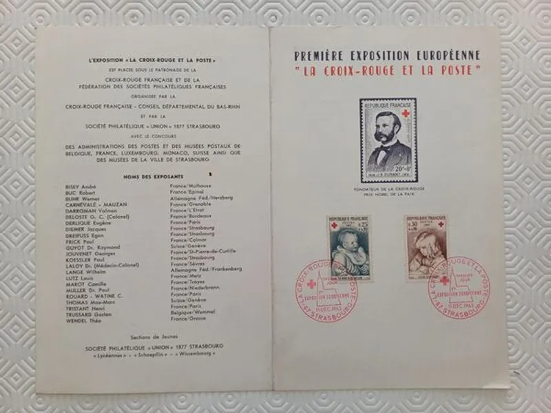 Documento da 1ª exposição filatélica europeia – A 