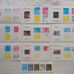 10 Provas de cor de selos franceses 1