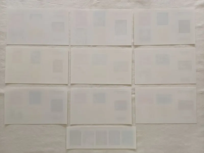 10 Provas de cor de selos franceses