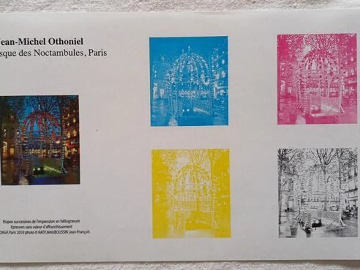 10 Provas de cor de selos franceses