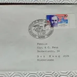 Envelope circulado com selo alemão alusivo ao Bice 1