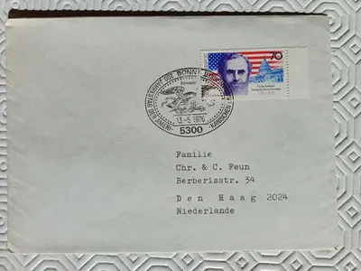 Envelope circulado com selo alemão alusivo ao Bice