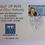 Filatelia - Inteiro postal da Ilha de Man, com sel 1