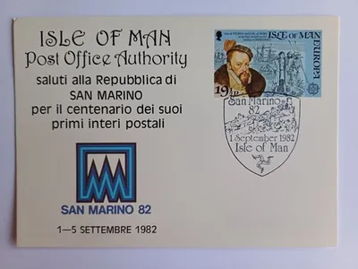 Filatelia - Inteiro postal da Ilha de Man, com sel