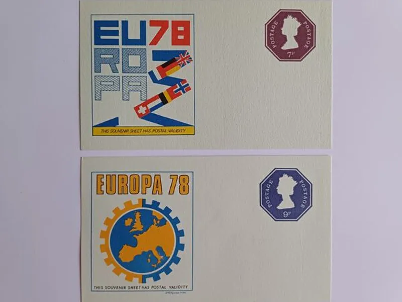 Filatelia - 2 Inteiros postal da Grã-Bretanha, de 