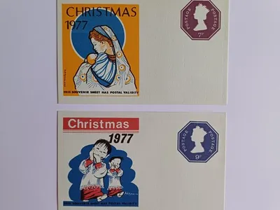 Filatelia - 2 Inteiros postal da Grã-Bretanha, de 