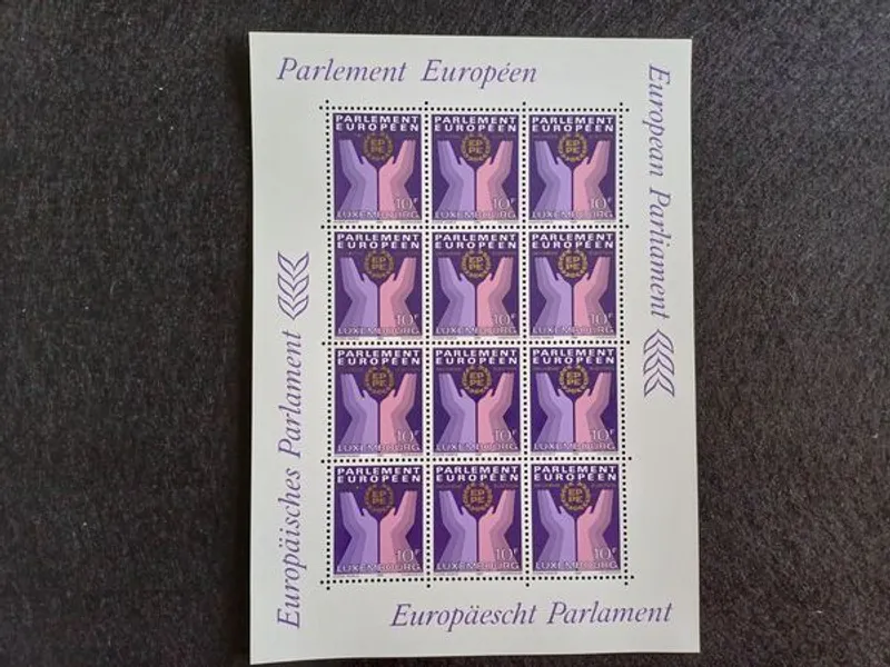 Filatelia - Luxemburgo – Folha nova Parlamento Eur