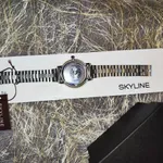 Relógio de pulso feminino prateado em aço Skyline  7