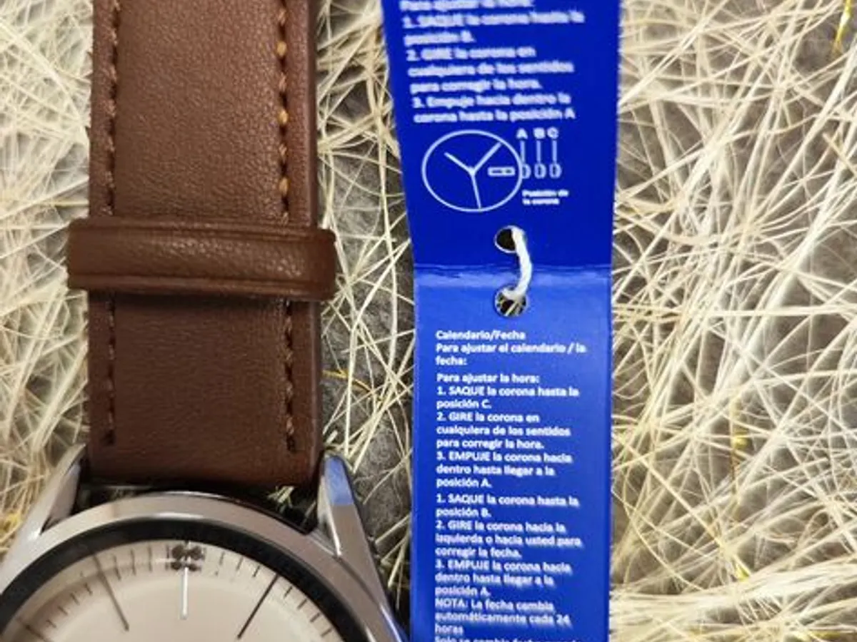 Relógio de pulso masculino castanho em pele da Skyline 