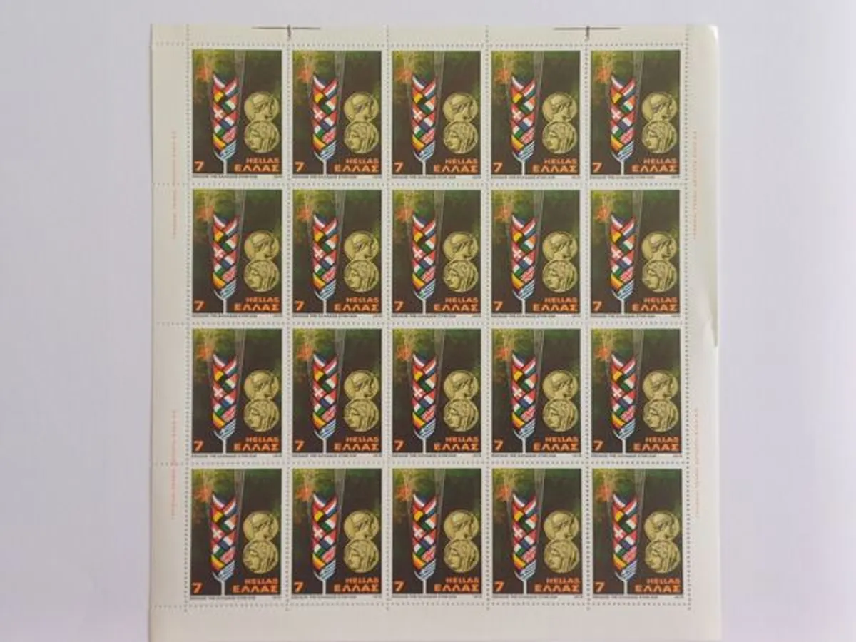 Filatelia - Grécia 2 folhas - Mercado Comum e Elei