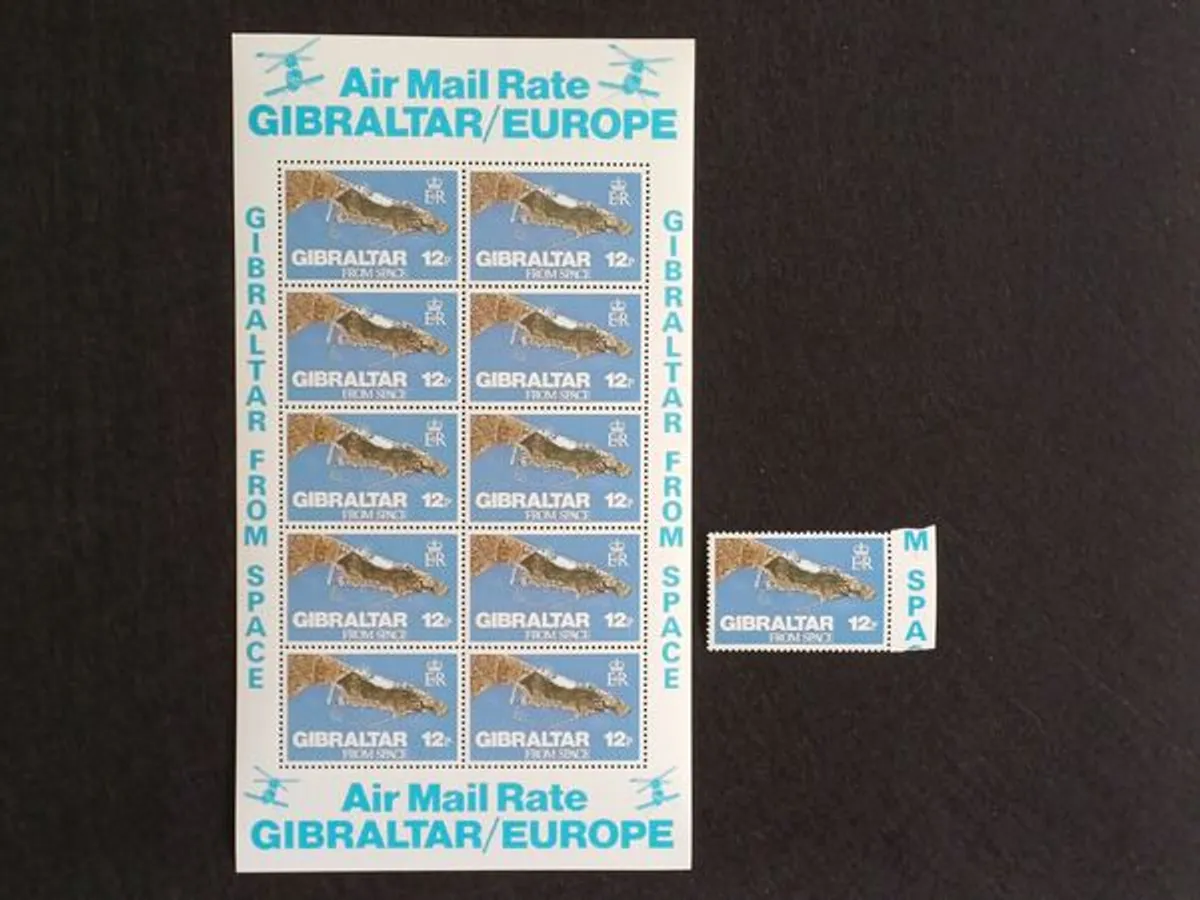 Filatelia - Gibraltar – Mini folha e selo – Gibral