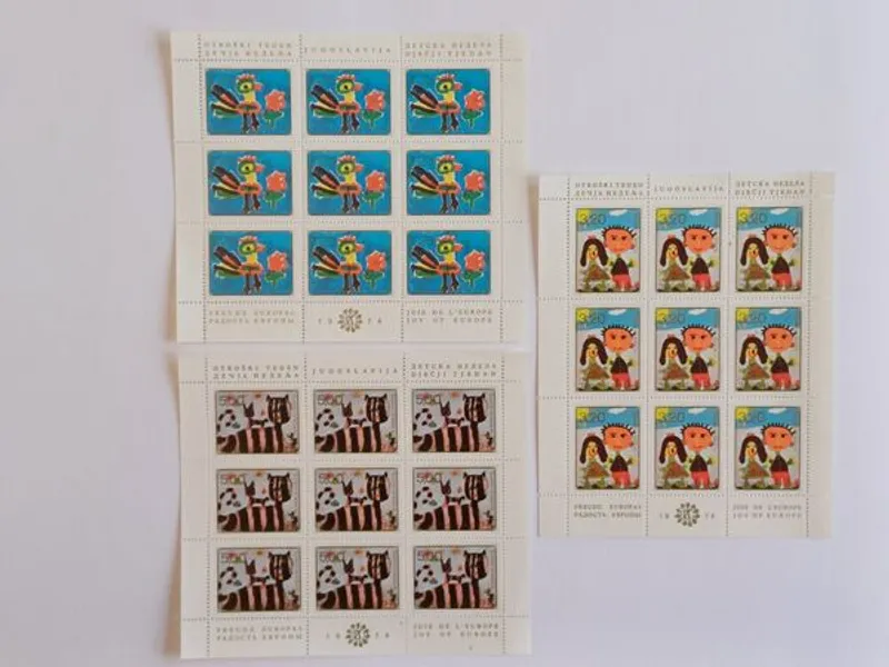 36 Mini-folhas da Jugoslávia 1970 a 1980