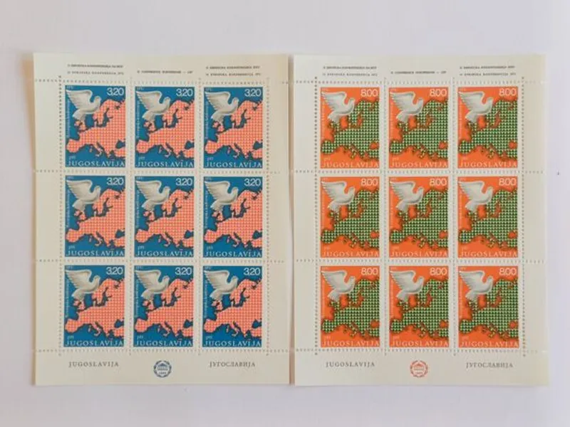 36 Mini-folhas da Jugoslávia 1970 a 1980