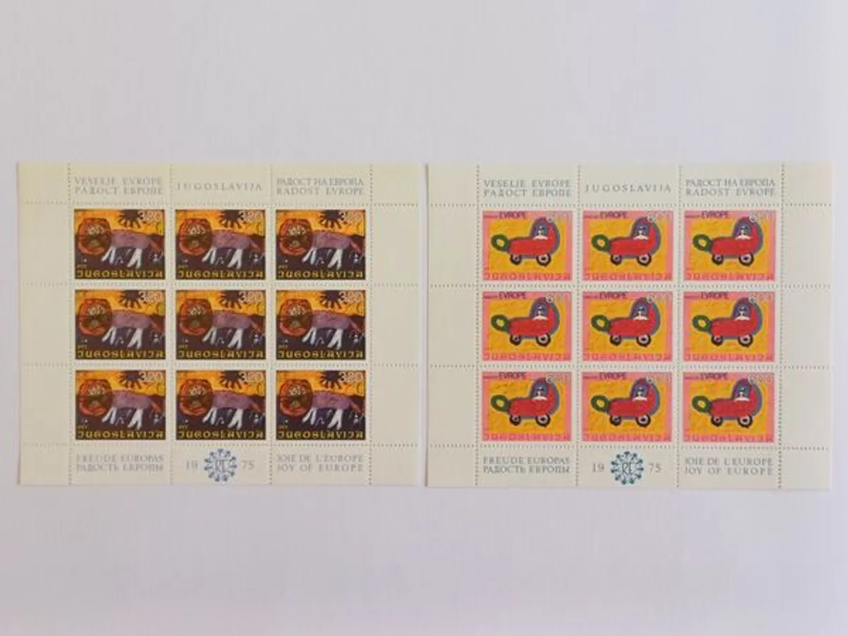 36 Mini-folhas da Jugoslávia 1970 a 1980