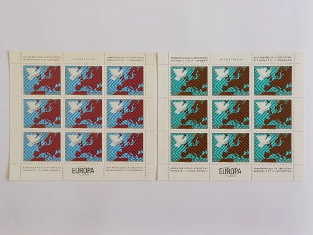 36 Mini-folhas da Jugoslávia 1970 a 1980