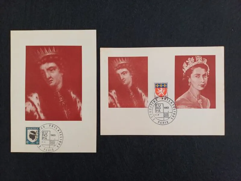 2 postais máximos Exposição Filatélica de Paris