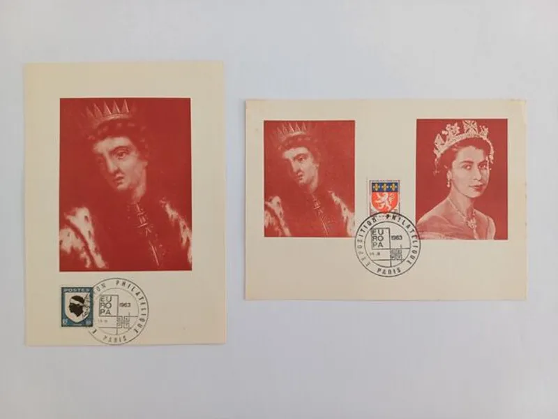 2 postais máximos Exposição Filatélica de Paris