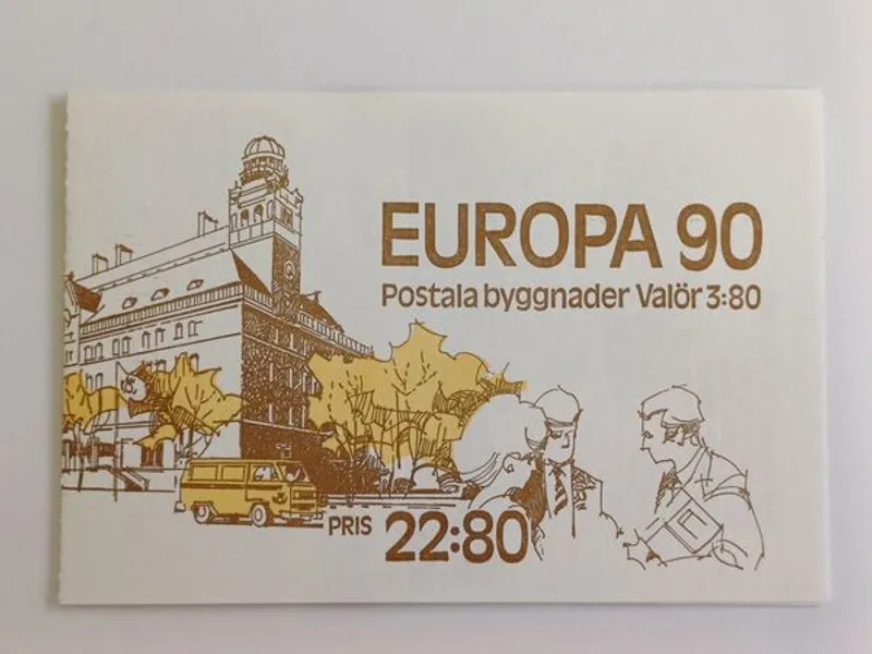 Filatelia Suécia – Carteira Europa 1990