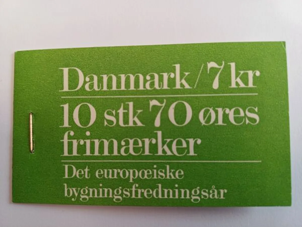 Dinamarca Carteira Ano Europeu da Arquitetura 1975