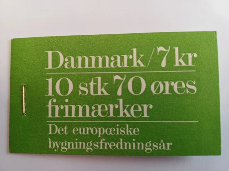 Dinamarca Carteira Ano Europeu da Arquitetura 1975