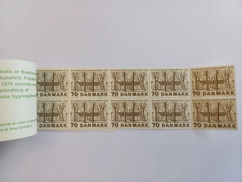 Dinamarca Carteira Ano Europeu da Arquitetura 1975