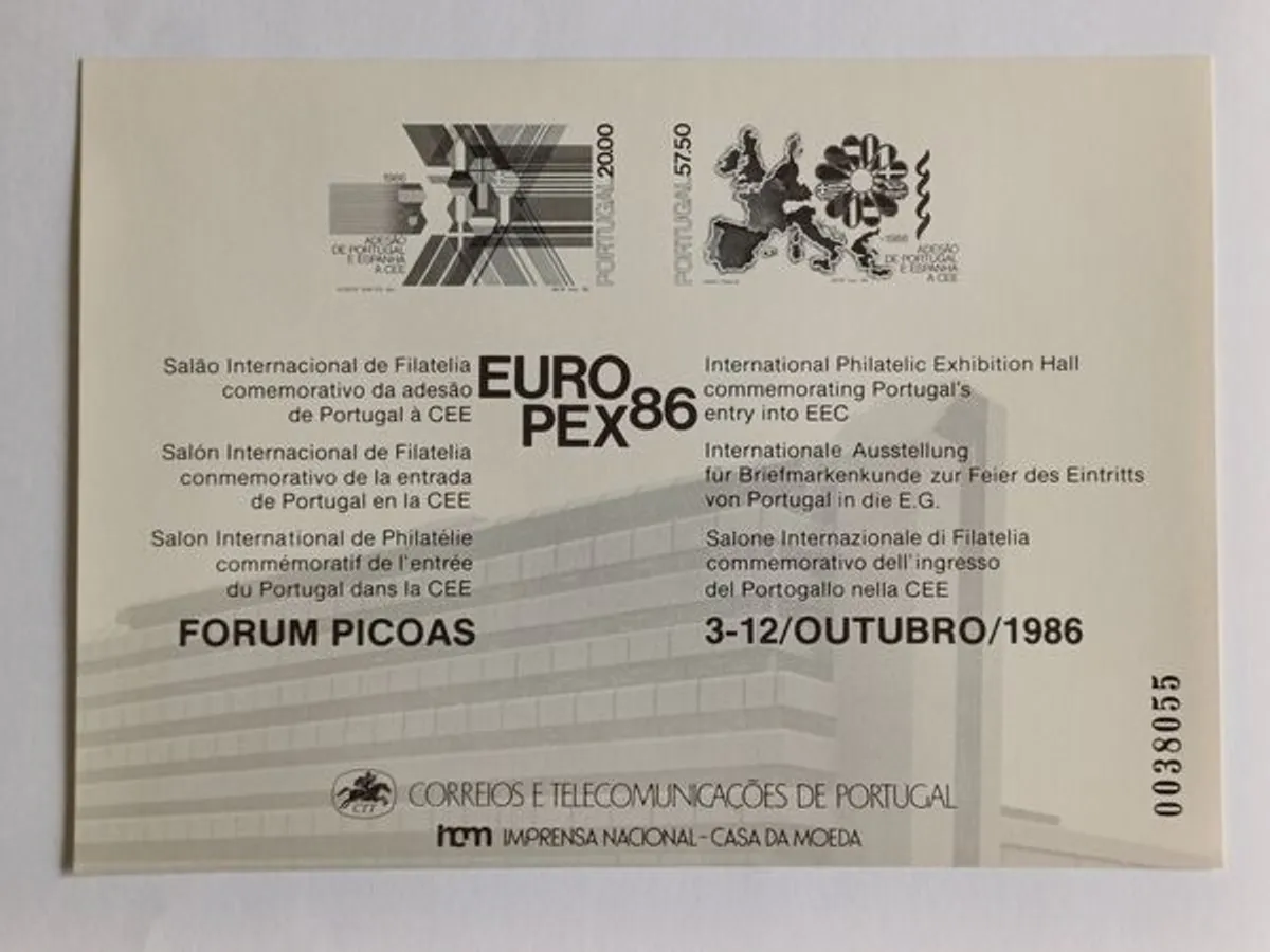 Emissão conjunta Adesão Portugal e Espanha à CEE 