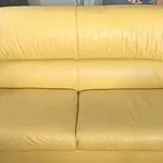 Trio de sofás em pele genuína 1