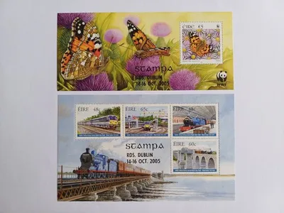 Blocos Stampa 2005 Borboletas e Caminhos de Ferro