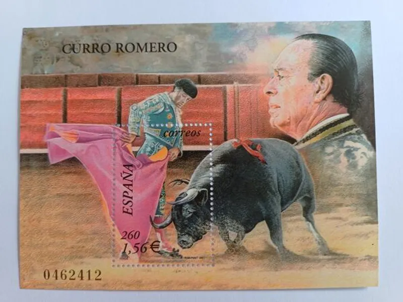 Filatelia Espanha – Bloco Curro Romero, 2001